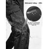 imageFREE SOLDIER Mens Outdoor Softshell Fleece Lined Cargo Pants Snow Ski Hiking Pants with BeltBlack