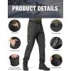 imageFREE SOLDIER Mens Outdoor Softshell Fleece Lined Cargo Pants Snow Ski Hiking Pants with BeltBlack