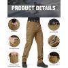 imageFREE SOLDIER Mens Outdoor Softshell Fleece Lined Cargo Pants Snow Ski Hiking Pants with BeltBrown