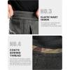 imageFREE SOLDIER Mens Outdoor Softshell Fleece Lined Cargo Pants Snow Ski Hiking Pants with BeltGray