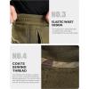 imageFREE SOLDIER Mens Outdoor Softshell Fleece Lined Cargo Pants Snow Ski Hiking Pants with BeltOlive