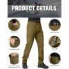 imageFREE SOLDIER Mens Outdoor Softshell Fleece Lined Cargo Pants Snow Ski Hiking Pants with BeltOlive