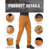imageFREE SOLDIER Mens Outdoor Softshell Fleece Lined Cargo Pants Snow Ski Hiking Pants with BeltOrange