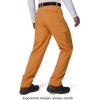 imageFREE SOLDIER Mens Outdoor Softshell Fleece Lined Cargo Pants Snow Ski Hiking Pants with BeltOrange