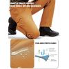 imageFREE SOLDIER Mens Outdoor Softshell Fleece Lined Cargo Pants Snow Ski Hiking Pants with BeltOrange