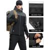 imageFREE SOLDIER Mens Outdoor Waterproof Soft Shell Hooded Military Tactical JacketBlack Gray