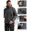 imageFREE SOLDIER Mens Outdoor Waterproof Soft Shell Hooded Military Tactical JacketGray