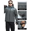imageFREE SOLDIER Mens Outdoor Waterproof Soft Shell Hooded Military Tactical JacketGray Digital Camo