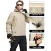 imageFREE SOLDIER Mens Outdoor Waterproof Soft Shell Hooded Military Tactical JacketKhaki