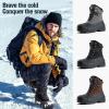 imageFREE SOLDIER Mens Snow Winter Boots Waterproof Wram Boots for Men Nonslip Outdoor Snow FootwearBlack 10