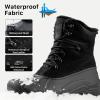 imageFREE SOLDIER Mens Snow Winter Boots for Men Warm Fleece Lining Winter Ski Shoes Waterproof Insulated BootiesBlack