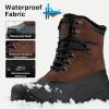 imageFREE SOLDIER Mens Snow Winter Boots for Men Warm Fleece Lining Winter Ski Shoes Waterproof Insulated BootiesBrown