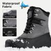 imageFREE SOLDIER Mens Snow Winter Boots for Men Warm Fleece Lining Winter Ski Shoes Waterproof Insulated BootiesGrey