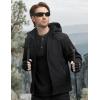 imageFREE SOLDIER Mens Softshell Hiking Jacket Waterproof Hooded Tactical Hunting JacketDark Black