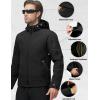 imageFREE SOLDIER Mens Softshell Hiking Jacket Waterproof Hooded Tactical Hunting JacketDark Black