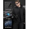 imageFREE SOLDIER Mens Softshell Hiking Jacket Waterproof Hooded Tactical Hunting JacketDark Black