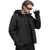 imageFREE SOLDIER Mens Softshell Hiking Jacket Waterproof Hooded Tactical Hunting JacketDark Black