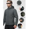 imageFREE SOLDIER Mens Softshell Hiking Jacket Waterproof Hooded Tactical Hunting JacketDark Gray