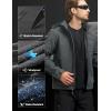 imageFREE SOLDIER Mens Softshell Hiking Jacket Waterproof Hooded Tactical Hunting JacketDark Gray