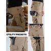 imageFREE SOLDIER Mens Tactical Pants Water Resistant Ripstop Cargo Work Lightweight EDC Hiking Pants with Multi PocketsBrown