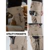 imageFREE SOLDIER Mens Tactical Pants Water Resistant Ripstop Cargo Work Lightweight EDC Hiking Pants with Multi PocketsKhaki
