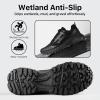 imageFREE SOLDIER Mens Trail Running Hiking Tactical Shoes  Breathable Lightweight NonSlip Outdoor Sneakers for Walking Gym Backpacking Athletic ShoesBlack