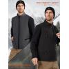 imageFREE SOLDIER Mens Warm Golf Vest Outerwear Windproof Reversible Puffer Vest Sleeveless Jacket for Casual Hiking TravelBlackdark Grey
