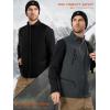 imageFREE SOLDIER Mens Warm Golf Vest Outerwear Windproof Reversible Puffer Vest Sleeveless Jacket for Casual Hiking TravelDark Greyblack