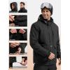 imageFREE SOLDIER Mens Waterproof Ski Jacket Fleece Lined Warm Winter Snow Coat with Hood Fully Taped SeamsBlack