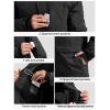 imageFREE SOLDIER Mens Waterproof Ski Jacket Fleece Lined Warm Winter Snow Coat with Hood Fully Taped SeamsBlack