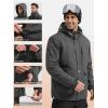imageFREE SOLDIER Mens Waterproof Ski Jacket Fleece Lined Warm Winter Snow Coat with Hood Fully Taped SeamsCharcoal Gray