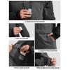 imageFREE SOLDIER Mens Waterproof Ski Jacket Fleece Lined Warm Winter Snow Coat with Hood Fully Taped SeamsGray Black