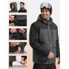 imageFREE SOLDIER Mens Waterproof Ski Jacket Fleece Lined Warm Winter Snow Coat with Hood Fully Taped SeamsGray Black