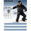 imageFREE SOLDIER Mens Waterproof Ski Jacket Fleece Lined Warm Winter Snow Coat with Hood Fully Taped SeamsGray Black