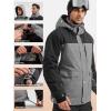 imageFREE SOLDIER Mens Waterproof Ski Jacket Fleece Lined Warm Winter Snow Coat with Hood Fully Taped SeamsHeather Gray