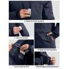 imageFREE SOLDIER Mens Waterproof Ski Jacket Fleece Lined Warm Winter Snow Coat with Hood Fully Taped SeamsMidnight Navy