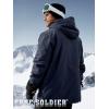 imageFREE SOLDIER Mens Waterproof Ski Jacket Fleece Lined Warm Winter Snow Coat with Hood Fully Taped SeamsMidnight Navy