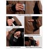 imageFREE SOLDIER Mens Waterproof Ski Jacket Fleece Lined Warm Winter Snow Coat with Hood Fully Taped SeamsNut Brown