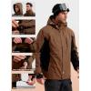 imageFREE SOLDIER Mens Waterproof Ski Jacket Fleece Lined Warm Winter Snow Coat with Hood Fully Taped SeamsNut Brown