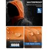 imageFREE SOLDIER Mens Waterproof Ski Jacket Fleece Lined Warm Winter Snow Coat with Hood Fully Taped SeamsOrange