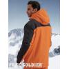 imageFREE SOLDIER Mens Waterproof Ski Jacket Fleece Lined Warm Winter Snow Coat with Hood Fully Taped SeamsOrange