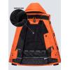 imageFREE SOLDIER Mens Waterproof Ski Jacket Fleece Lined Warm Winter Snow Coat with Hood Fully Taped SeamsOrange