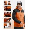 imageFREE SOLDIER Mens Waterproof Ski Jacket Fleece Lined Warm Winter Snow Coat with Hood Fully Taped SeamsOrange