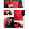 imageFREE SOLDIER Mens Waterproof Ski Jacket Fleece Lined Warm Winter Snow Coat with Hood Fully Taped SeamsUrban Red