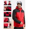 imageFREE SOLDIER Mens Waterproof Ski Jacket Fleece Lined Warm Winter Snow Coat with Hood Fully Taped SeamsUrban Red