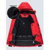 imageFREE SOLDIER Mens Waterproof Ski Jacket Fleece Lined Warm Winter Snow Coat with Hood Fully Taped SeamsUrban Red