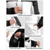 imageFREE SOLDIER Mens Waterproof Ski Jacket Fleece Lined Warm Winter Snow Coat with Hood Fully Taped SeamsWhite Black