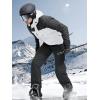 imageFREE SOLDIER Mens Waterproof Ski Jacket Fleece Lined Warm Winter Snow Coat with Hood Fully Taped SeamsWhite Black
