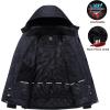 imageFREE SOLDIER Mens Waterproof Ski Snow Jacket Fleece Lined Warm Winter Rain Jacket with Hood Fully Taped Seams