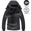 imageFREE SOLDIER Mens Waterproof Ski Snow Jacket Fleece Lined Warm Winter Rain Jacket with Hood Fully Taped Seams